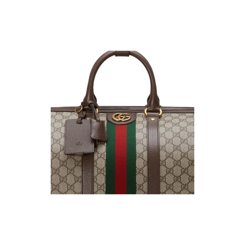 GUCCI Canvas With Leather Handbag, Shoulder Bag, Crossbody Bag, Travel Bag Men's-7