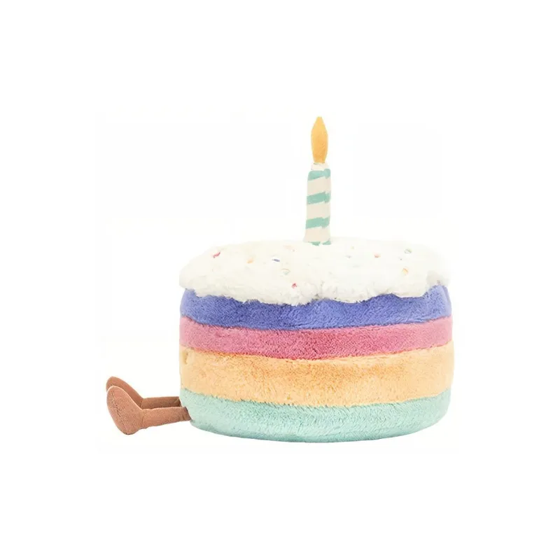 JELLYCAT Amuseables Rainbow Birthday Cake Plush Toy-1