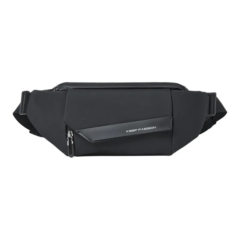 BOSTANTEN Fabric Sling Bag Shoulder Bag Crossbody Bag Small Size Men's Black-0