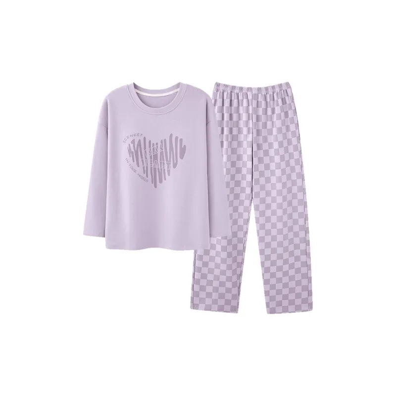 Ordifen Pajama Set Women's Violet-0