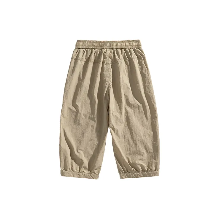 Jeep Mid Rise Lace Up 7/8 Casual Shorts Unisex-1