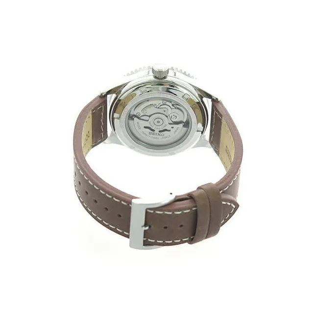 SEIKO Prospe Automatic Mechanical Movement Genuine Leather Strap Watch Men's Watches Yellow Watch Dial-1