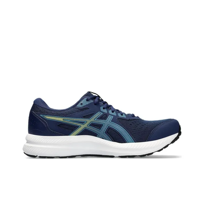 Asics Gel Contend 8 Extra Wide Cushioning Abrasion Resistant Breathable Low Top Running Shoes Men's Blue-1