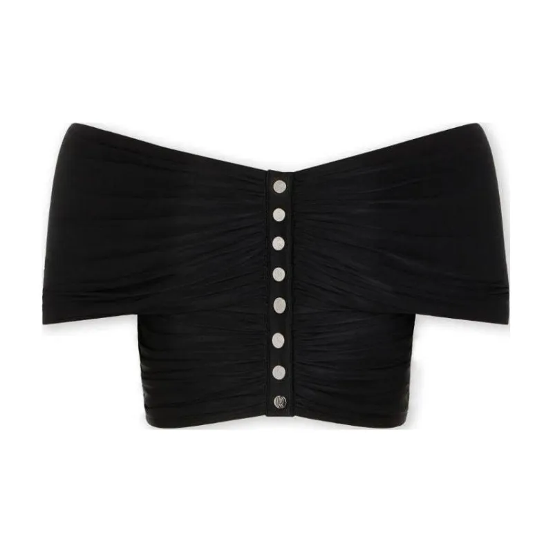 Paco Rabanne Bow Detailed Cropped Top-1