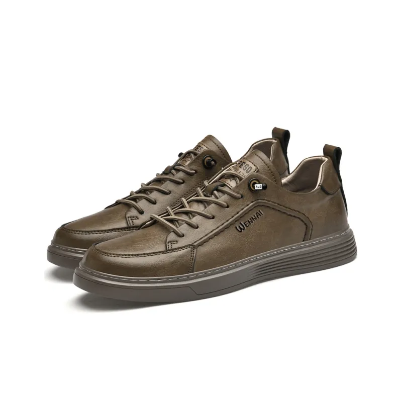 Wen Nai Casual Shoes Men's Dark Brown-3