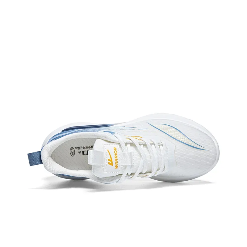 Warrior Students' Running Shoes Lightweight And Breathable Low Top Casual Shoes Men's White Blue-2