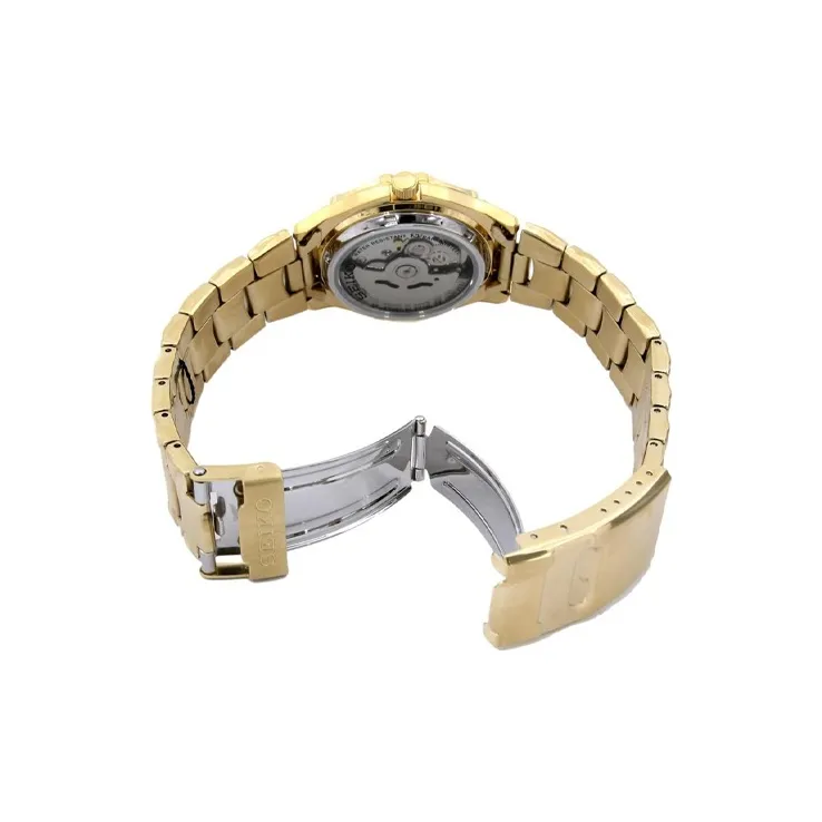 SEIKO Seiko5 Collection Automatic Mechanical Movement Gold Plated Strap Watch Men's Watches Yellow Watch Dial SNKL28-3
