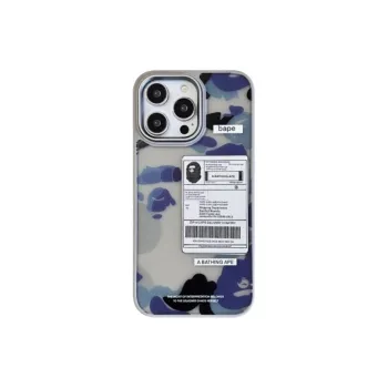 Koman ABS+PC Material Skin Tone Matte BAPE Label Phone Cases Suitable For Apple IPhone 12/13/14/15/Pro/Ma