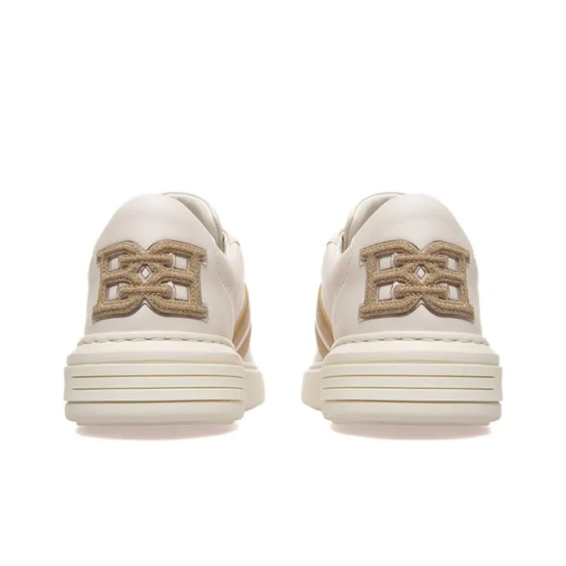 BALLY Low Top Stylish Skateboarding Shoes Women's White-3