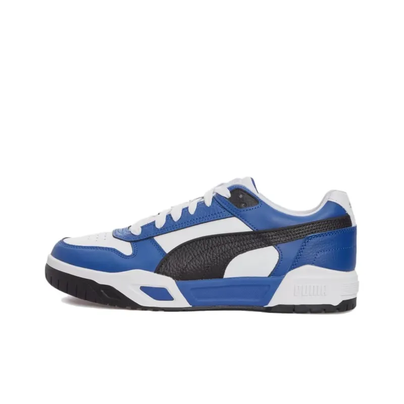 PUMA Rbd Tech Cushioning, Wear Resistant Low Top Skateboard Shoes Unisex White Blue Black-0