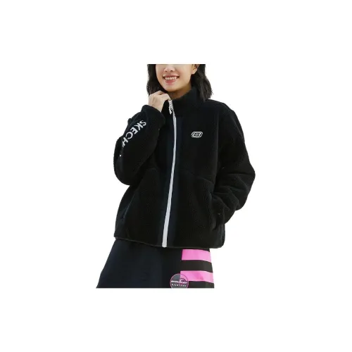Skechers Velvet feel Coat Women's Carbon Black