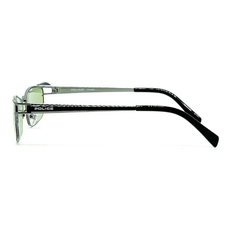 Police Titanium Plastic Irregular Shape Sunglasses Unisex Black-2