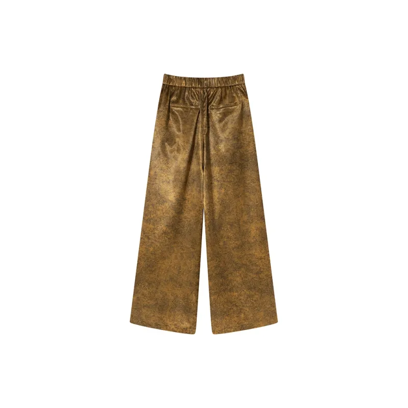 Ouyang Casual Pants Women's Gold Brown-1