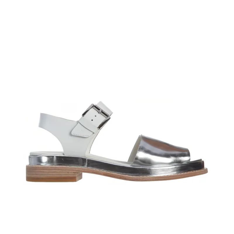 Clarks Madlen Sandal White Leather Women's-1