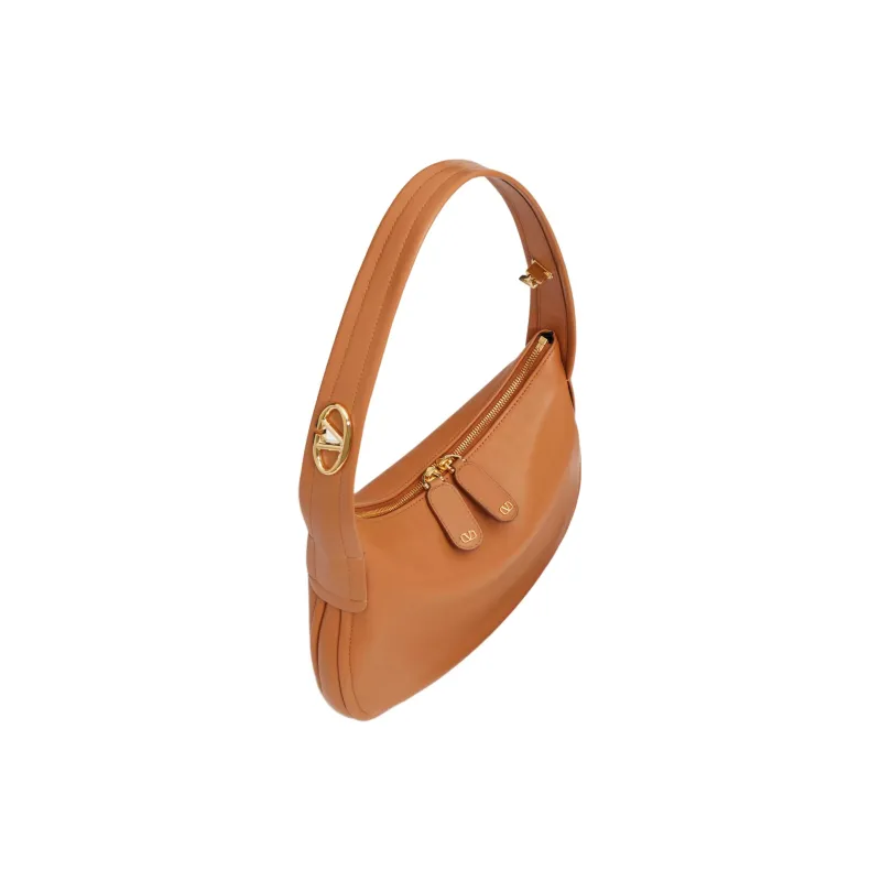 Valentino GARAVANI Nappa Leather GO HOBO Bag, Handbag, Shoulder Bag Women's Almond-4