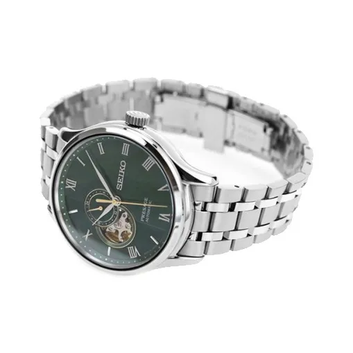 SEIKO Automatic Mechanical Movement Stainless Steel Strap Watch Unisex Green Dial-2