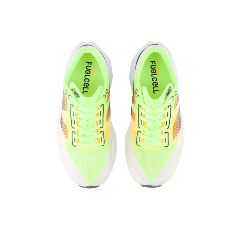 New Balance FuelCell Rebel V4 White Bleached Lime Glow Women's-4