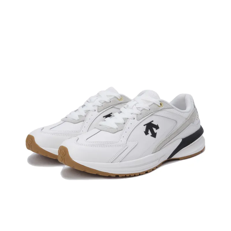DESCENTE Cron Hyper Cushioning, Wear Resistant Low Top Casual Shoes Unisex White Black-1