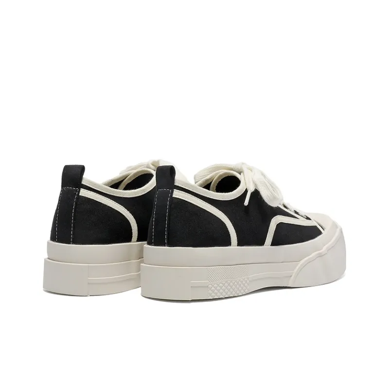 GRACEGIFT Anti-Slip And Wear-Resistant Height Increasing Low-Top Canvas Shoes Women's-3