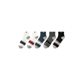 MIIOW Mid Calf Socks Men's 5 Pack Mixed Color