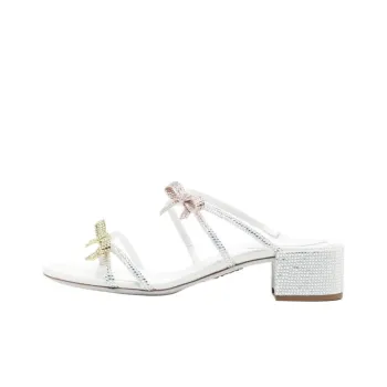 René Caovilla Caterina Slip on Leather Sandals