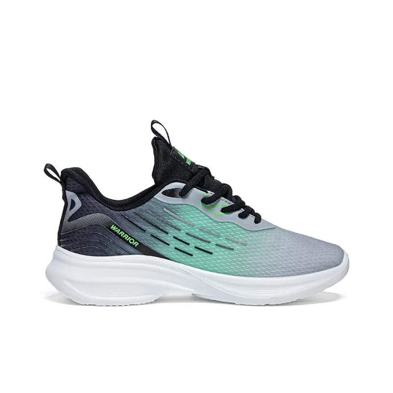 Warrior Students' Running Shoes Lightweight And Breathable Low Top Casual Shoes Men's Black Green-1