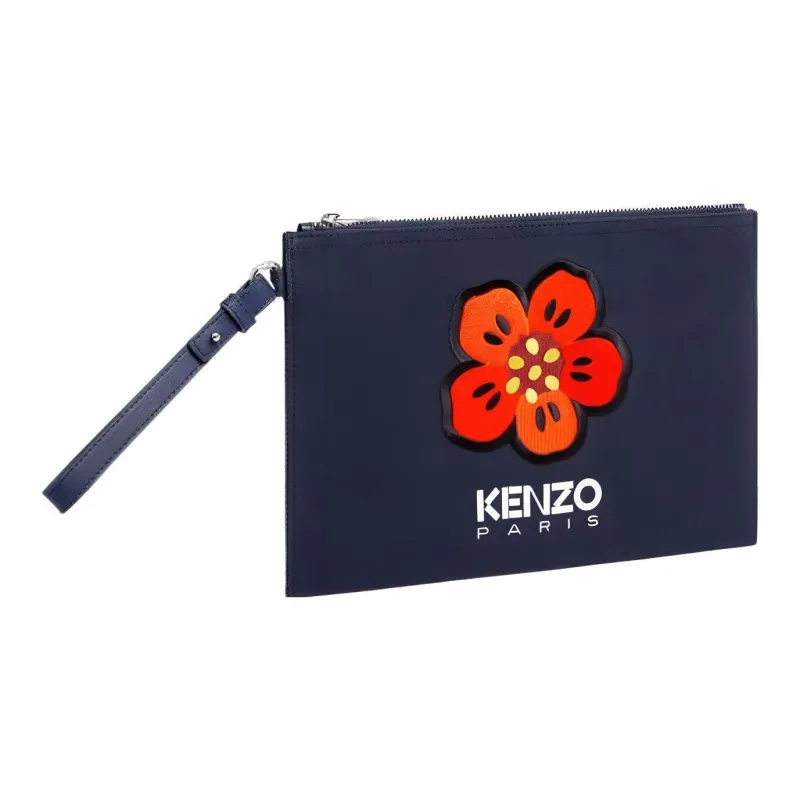 KENZO 100% Cotton Wallet Large Size Men's Marine Blue-1