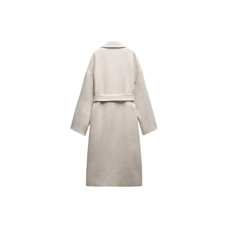 ZARA ZW Series Coats Women's Beige-1