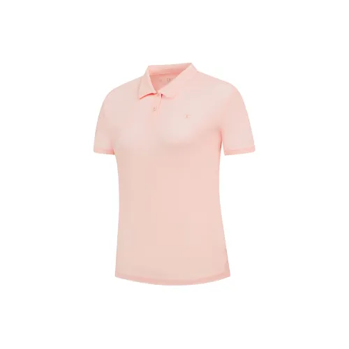 QIAODAN Polo Shirts Women's Sheer Pink