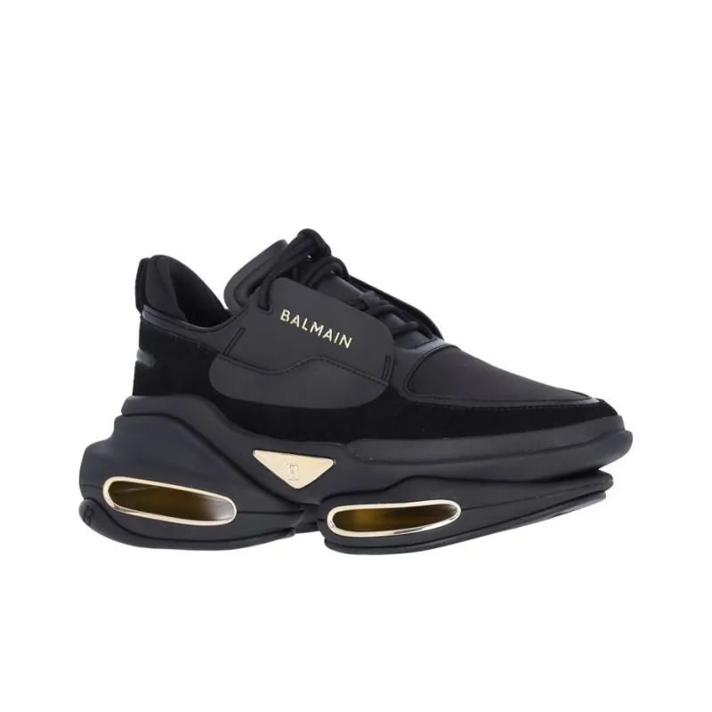 BALMAIN B-Bold Low-Top Casual Shoes Men's Black-2