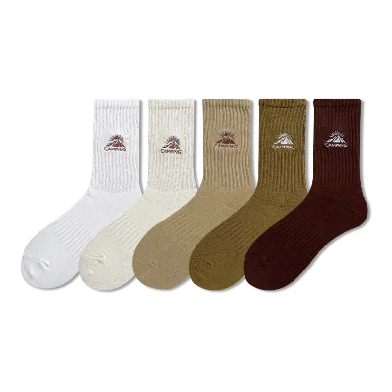 COTTON CHEESE Mid Calf Socks Men's 5 Pack-0