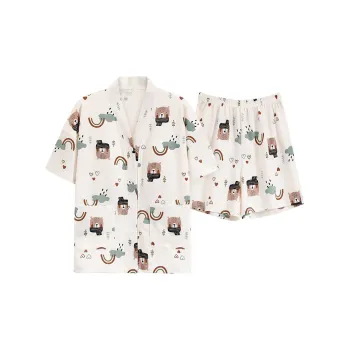 The Story Of The Flower Season Pajama Set Women's White