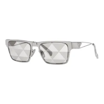 PRADA Metal Rectangular Sunglasses Men's Silver