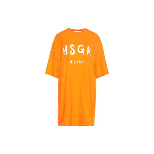 MSGM Short-Sleeved Dresses Women's Orange