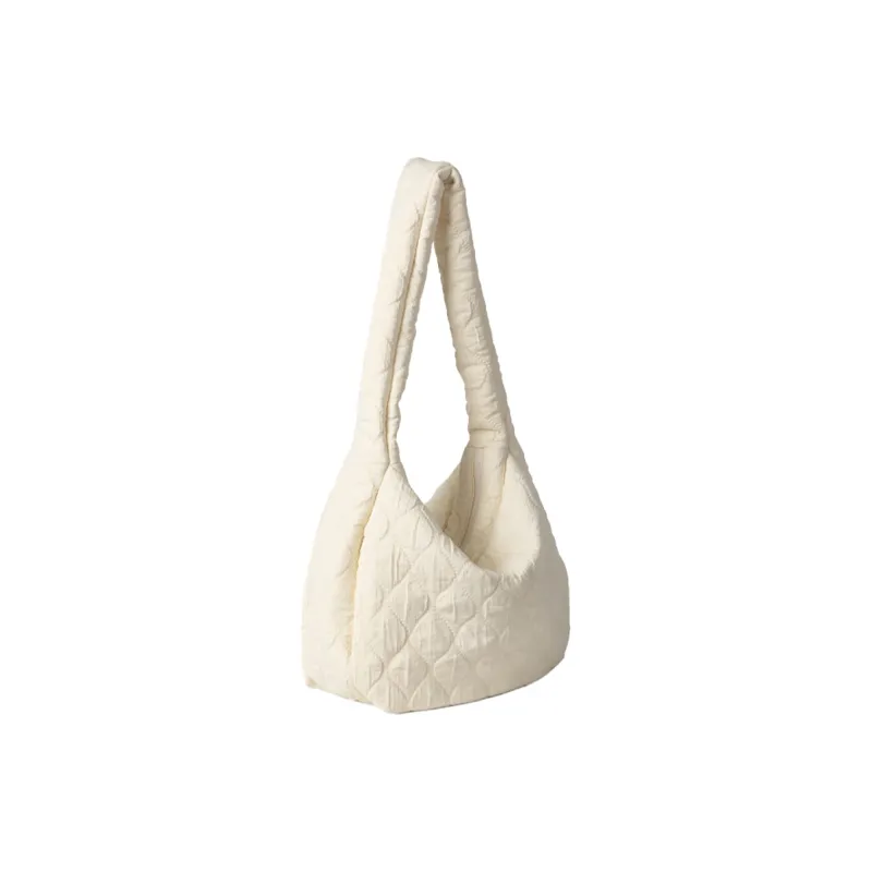 HAWA Nylon Shoulder Bag Unisex Black/Ecru/Mud-9