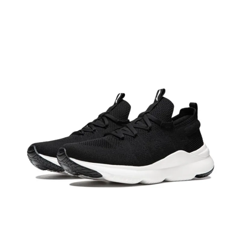 LiNing Yunshu Cushioning Anti Slip And Wear Resistant Low Top Casual Shoes Women's Black White-2