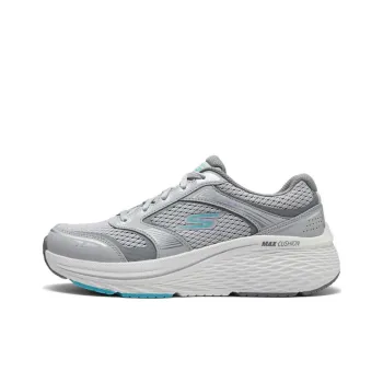 Skechers Cushioning Anti Slip And Wear Resistant Low Top Casual Running Shoes Women's Gray Blue