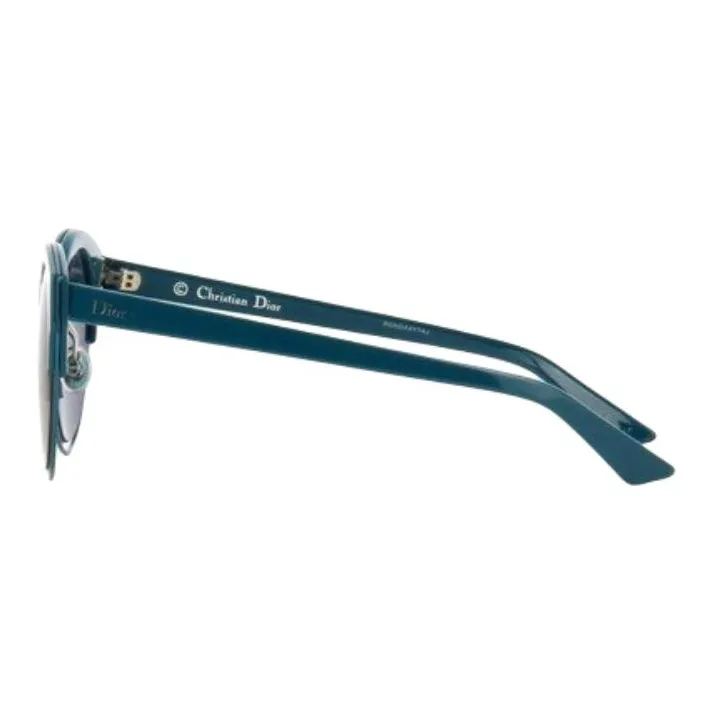 DIOR Plastic Propionic Acid Browline Sunglasses Unisex Blue-2