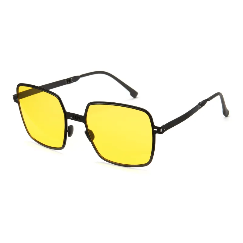 CYXUS PC Square Sunglasses Unisex Black Blue Coffee Red-18
