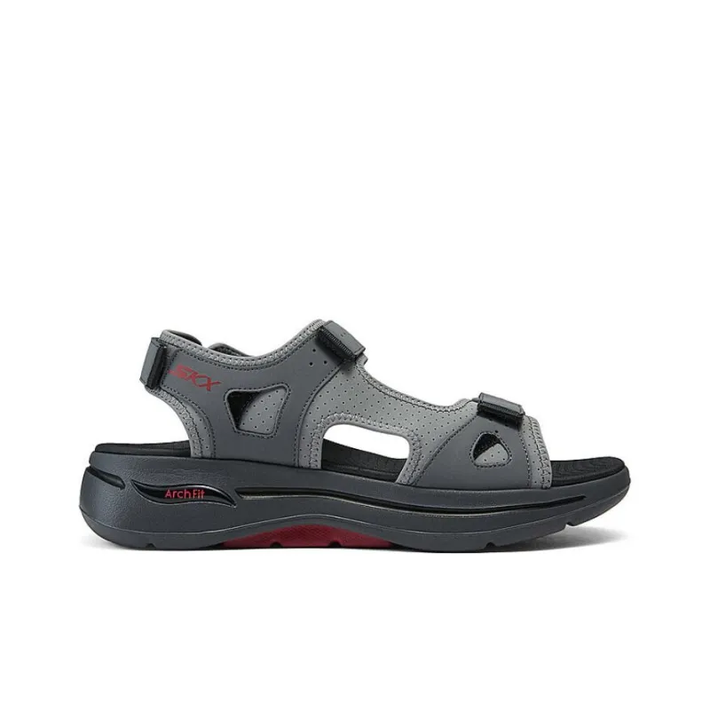 Skechers Beach Sandals Men's Gray Red-1