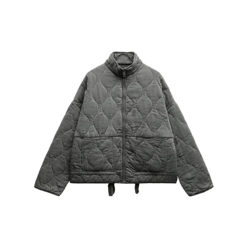 ZARA ZW Series Puffer Jackets Women's Gray