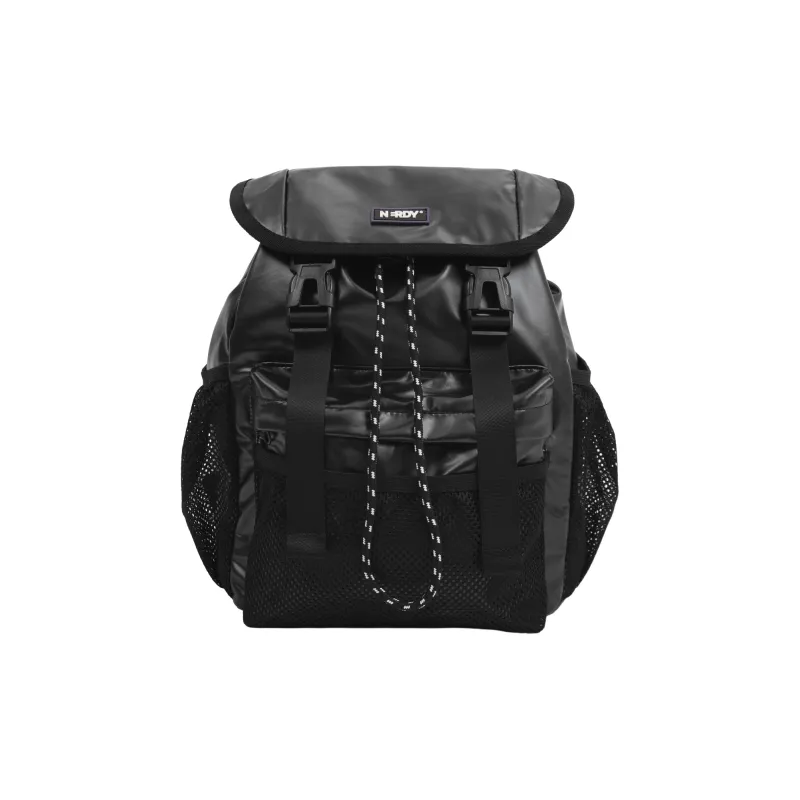 NERDY Fabric Backpack Regular Unisex Black/Silver-0