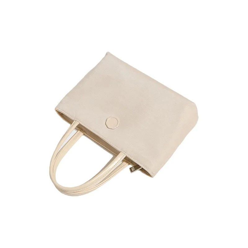 PESASRIE Canvas Canvas Bag Handbags Women's Black/Ecru/Pink-8