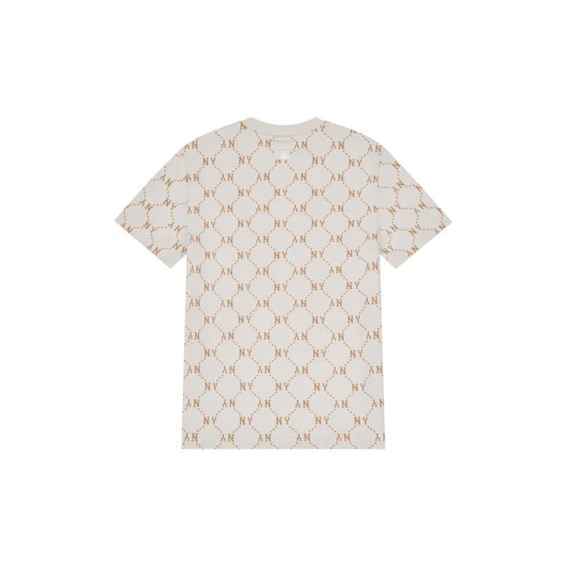 MLB MONOGRAM Collection New York Yankees T-Shirt Unisex Cream-1