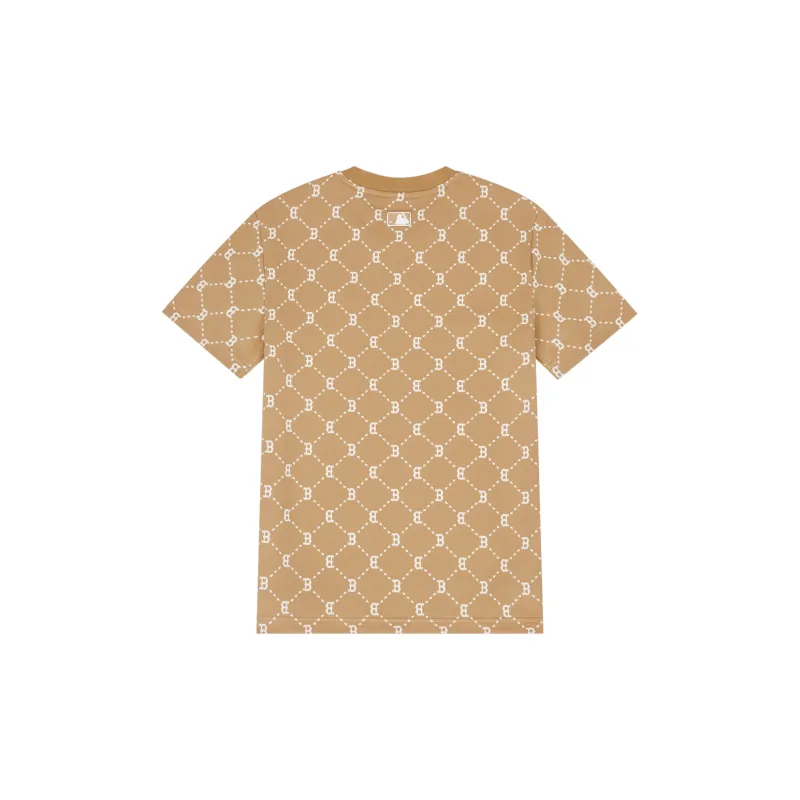 MLB MONOGRAM Reading Collection T-Shirt Unisex Light Camel-1