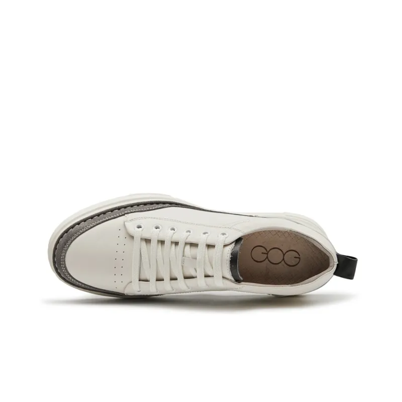 GOG Skateboard Shoes Men Low Top White-2
