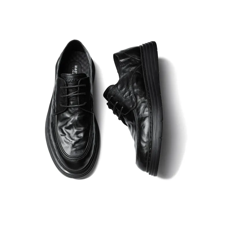 Hautton Jeans Dress Shoes Men's Black-4