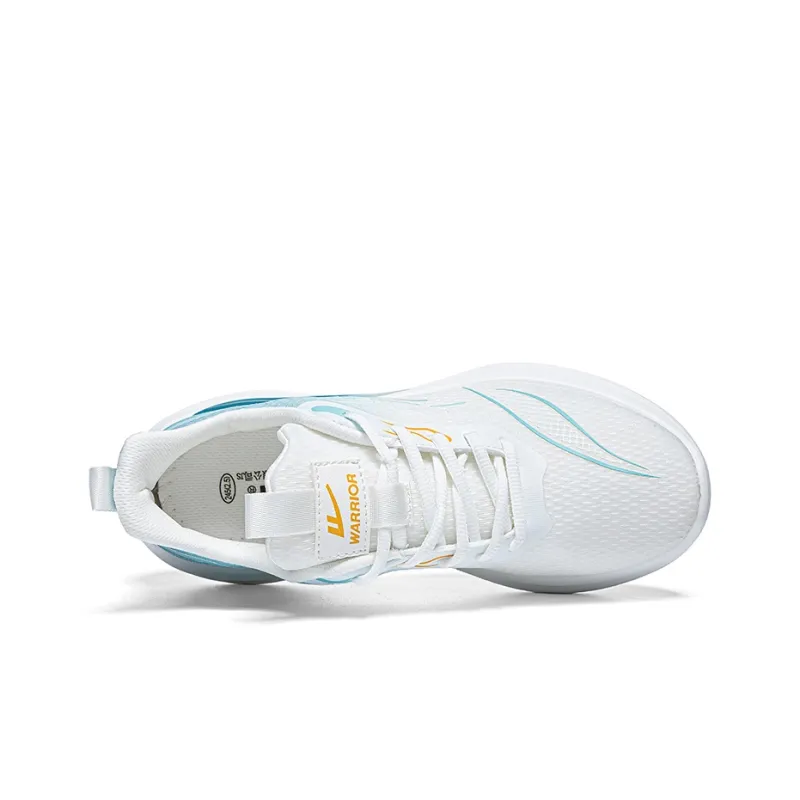Warrior Students' Running Shoes Breathable Lightweight Low Top Casual Shoes Men's White Haze Blue-2