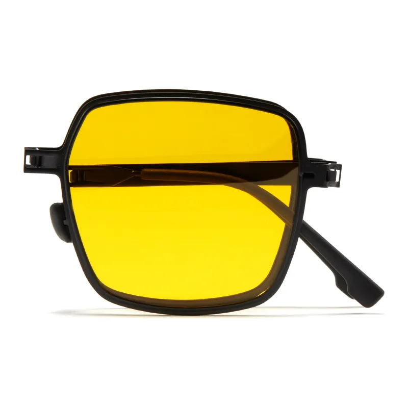 CYXUS PC Square Sunglasses Unisex Black Blue Coffee Red-17