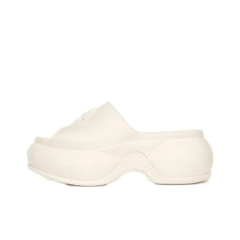 SMFK Compass Slide Slippers Women's Milk White Runs Large Suggest 1 Size Down-0